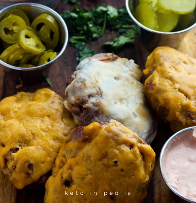 Keto taco cheeseburgers