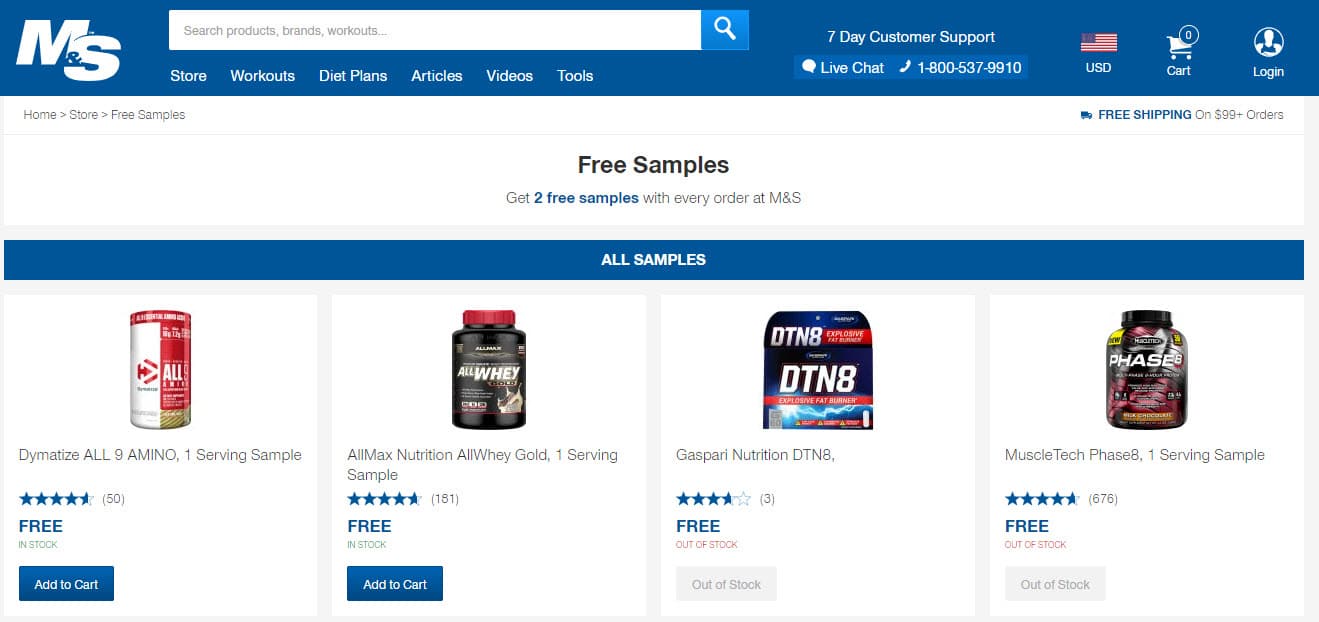 ABSOLUTELY FREE Supplements Samples by Mail