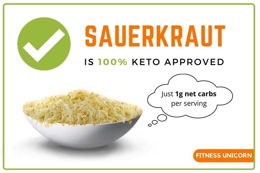 sauerkraut has few carbs