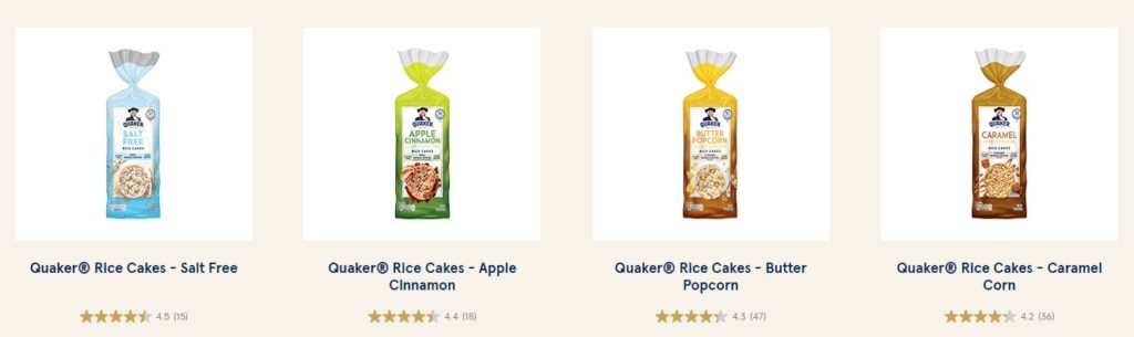 can you have quaker rice cakes on keto