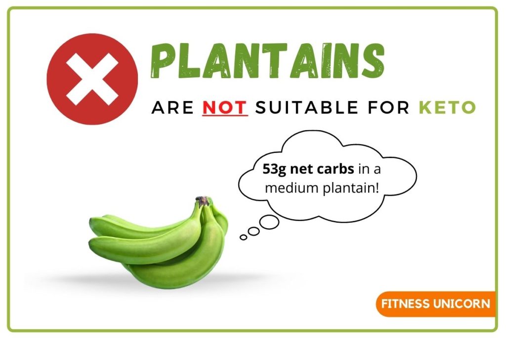 plantains are not keto friendly