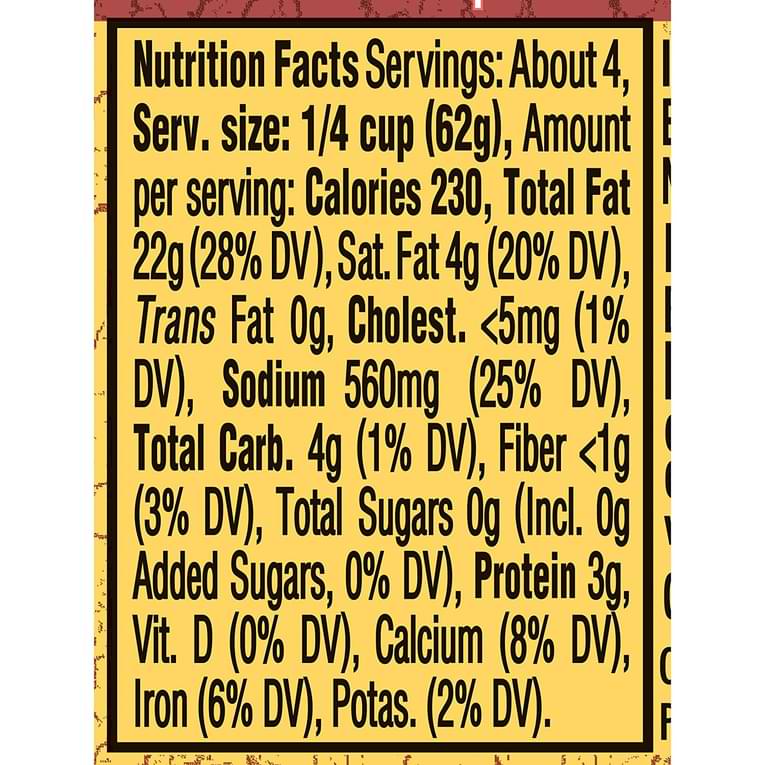 Classico Pesto Sauce Nutrition