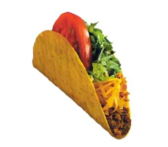 crisp beef taco at taco time