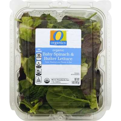 spinach and butter lettuce