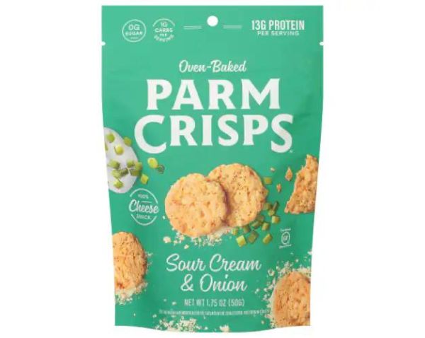 ParmCrisps Sour Cream & Onion Parmesan Keto Crisps Snacks