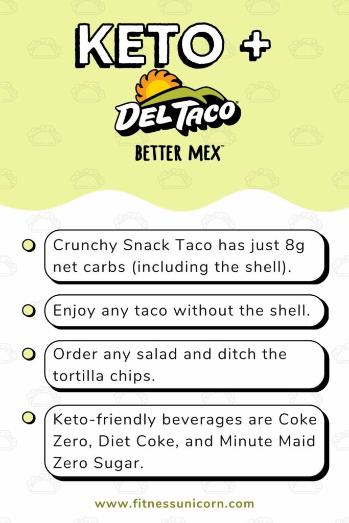 Keto options Del Taco