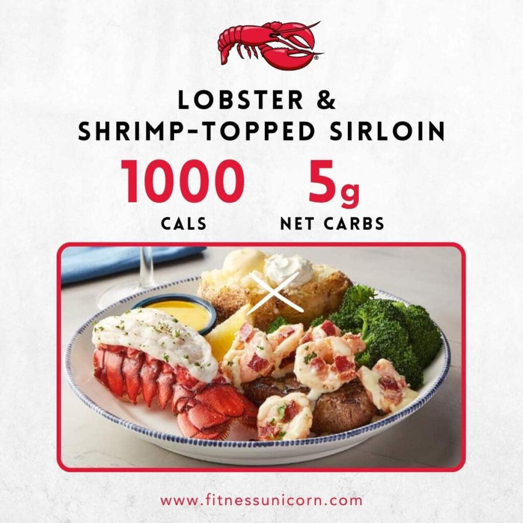 lobster and shrimp-topped sirloin