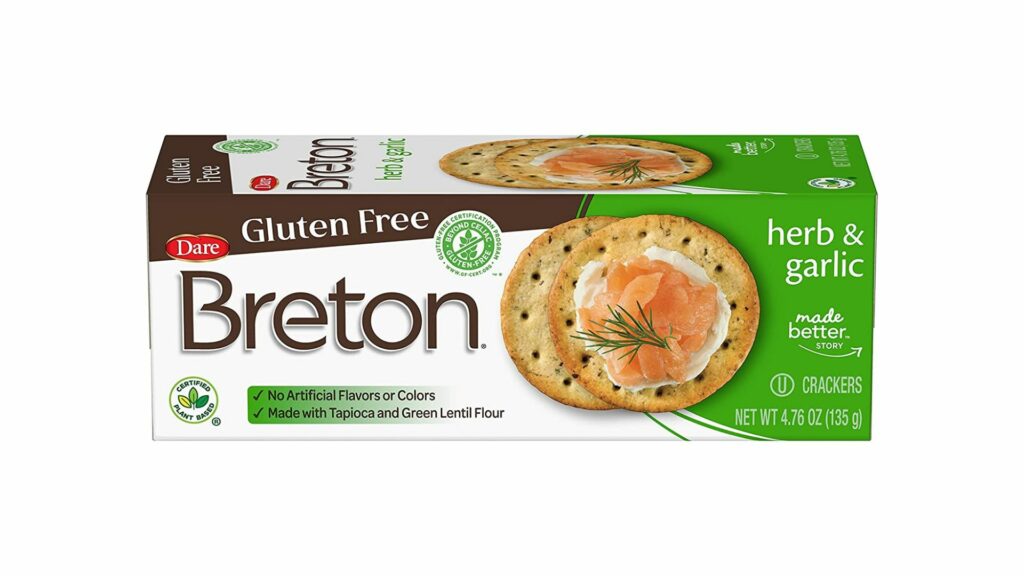 Dare Breton Gluten Free Crackers - Herb and Garlic