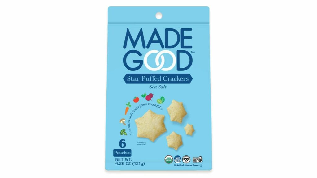MadeGood Star Puffed Crackers - Sea Salt