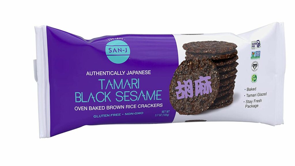 San-J Tamari Black Sesame Brown Rice Crackers