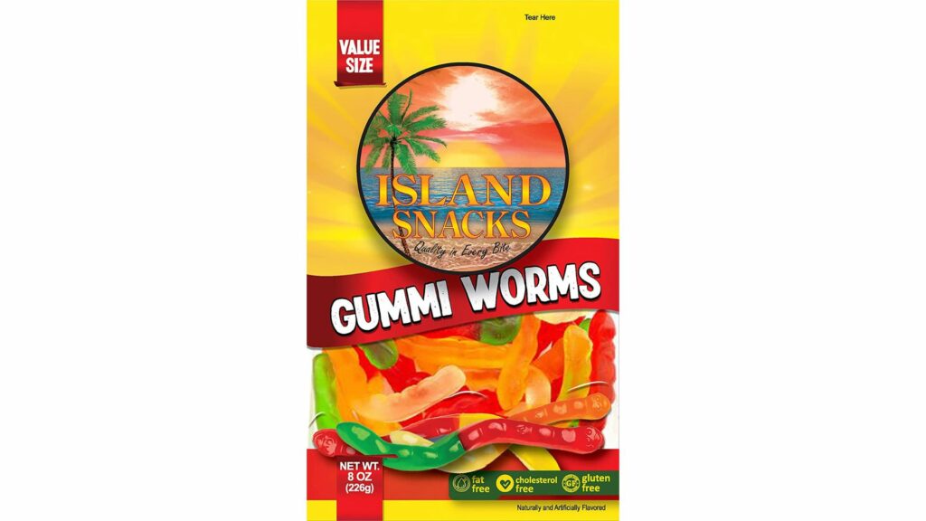 Island Snacks Gummy Worms Candy